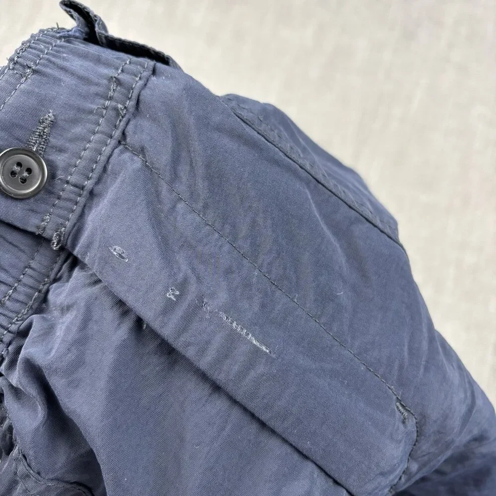 AFTCO Fishing Shorts Men's 28 Navy Blue 5.5” Inseam Cargo Pockets Outdoor Nylon